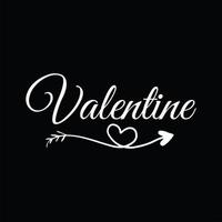 conception de t-shirt saint valentin vecteur