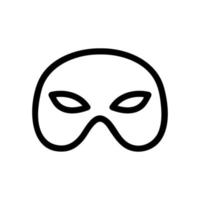 vecteur d'icône de masque de super héros. illustration de symbole de contour isolé