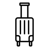 valise sur roues icône vecteur. illustration de symbole de contour isolé vecteur