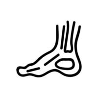 vecteur d'icône de pied. illustration de symbole de contour isolé