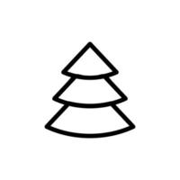 vecteur d'icône d'arbre de noël. illustration de symbole de contour isolé