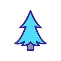 vecteur d'icône de sapin de Noël à feuilles persistantes. illustration de symbole de contour isolé