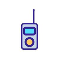 vecteur d'icône de talkie-walkie touristique. illustration de symbole de contour isolé