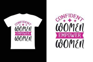 les femmes confiantes autonomisent les femmes. modèle de conception de t-shirt de la journée des femmes 8 mars vecteur