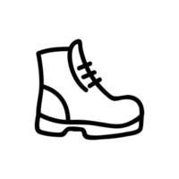 vecteur d'icône touristique de chaussures. illustration de symbole de contour isolé