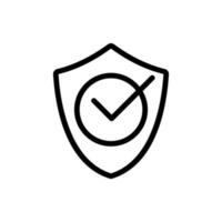 illustration vectorielle de l'icône de confirmation de la protection antivirus vecteur