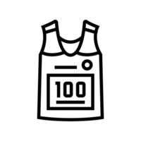 coureur t-shirt ligne icône illustration vectorielle signe vecteur