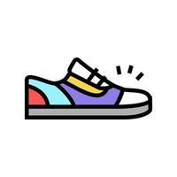 baskets chaussures couleur icône vecteur signe illustration