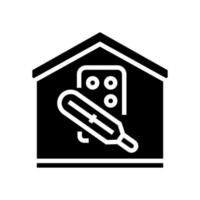 traitement médical à domicile glyphe icône illustration vectorielle vecteur