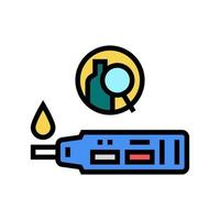 illustration vectorielle d'icône de couleur de dispositif de test d'alcool d'urine vecteur