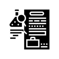 illustration vectorielle d'icône de glyphe de test de dépistage de drogue avant l'emploi vecteur