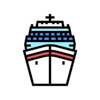 paquebot de croisière océan transport couleur icône illustration vectorielle vecteur