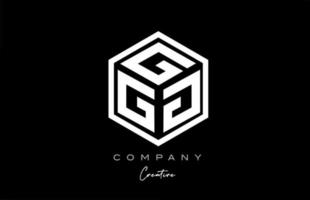 Création d'icône de logo de lettre d'alphabet de cube g avec la conception de polygone. modèle créatif de trois lettres pour les entreprises et les entreprises vecteur