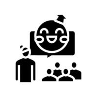 cours d'éducation pour baby-sitters glyphe icône illustration vectorielle vecteur