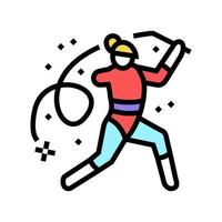gymnastique rythmique athlète handicapé couleur icône illustration vectorielle vecteur