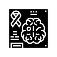 neuro-oncologie recherche glyphe icône illustration vectorielle vecteur