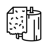 illustration vectorielle d'icône de ligne de papier recyclé vecteur