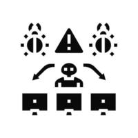 illustration vectorielle d'icône de glyphe de menaces d'initiés vecteur