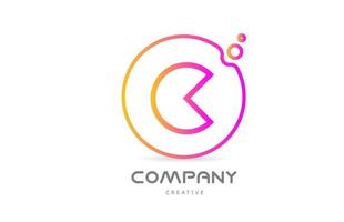icône de logo géométrique c lettre alphabet avec cercle et bulles. modèle créatif pour entreprise et entreprise vecteur