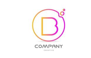 icône de logo géométrique b lettre alphabet avec cercle et bulles. modèle créatif pour entreprise et entreprise vecteur
