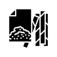 papier de tabac pour fabriquer une illustration vectorielle d'icône de glyphe de cigarette vecteur