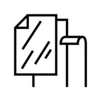 illustration vectorielle de l'icône de la ligne de papier parchemin vecteur