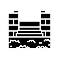 hardscapes clôture glyphe icône illustration vectorielle vecteur