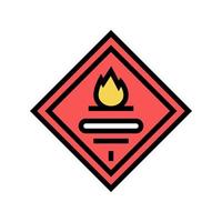 illustration vectorielle d'icône de couleur de signe inflammable vecteur