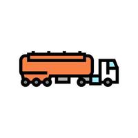 camion de transport de carburant icône de couleur illustration vectorielle vecteur