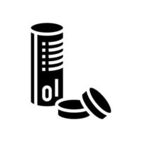 illustration vectorielle d'icône de glyphe de charbon auto-inflammable vecteur