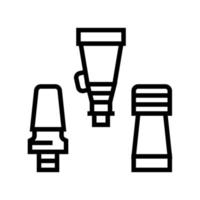 adaptateurs de narguilé ligne icône illustration vectorielle vecteur