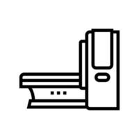 illustration vectorielle de l'icône de la ligne d'équipement médical irm vecteur