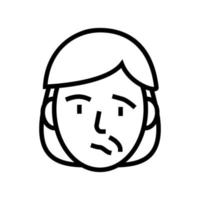 illustration vectorielle d'icône de ligne de trait de visage vecteur