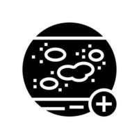 illustration vectorielle de dermatite professionnelle glyphe icône vecteur