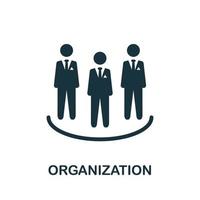 icône de l'organisation. élément simple de la collection de gestion. icône d'organisation créative pour la conception Web, les modèles, les infographies et plus encore vecteur