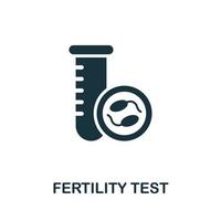 icône de test de fertilité. illustration simple de la collection de matériel médical. icône de test de fertilité créative pour la conception Web, les modèles, les infographies et plus encore vecteur