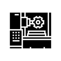 illustration vectorielle d'icône de glyphe d'appareil usiné à engrenages vecteur