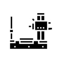 illustration vectorielle d'icône de glyphe de machine ennuyeuse vecteur