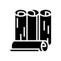 rouleaux papier peint glyphe icône illustration vectorielle vecteur