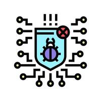 programme de protection informatique anti-virus couleur icône illustration vectorielle vecteur