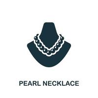 icône de collier de perles. élément simple de la collection de bijoux. icône de collier de perles créatives pour la conception Web, les modèles, les infographies et plus encore vecteur