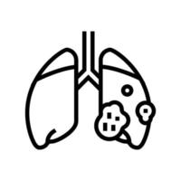 illustration vectorielle de l'icône de la ligne du syndrome de détresse respiratoire aiguë vecteur