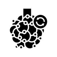 maladie pulmonaire interstitielle glyphe icône illustration vectorielle vecteur