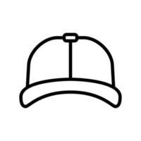 casquette tête été accessoire ligne icône illustration vectorielle vecteur