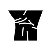 poignet corps glyphe icône illustration vectorielle vecteur