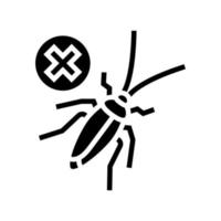 illustration vectorielle de l'icône du glyphe de contrôle des cafards vecteur