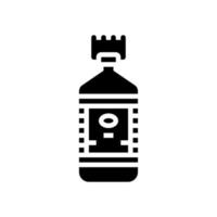 bouteille d'eau glyphe icône illustration vectorielle vecteur