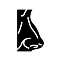 nez visage glyphe icône illustration vectorielle vecteur