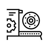 illustration vectorielle de l'icône de la ligne de fabrication d'équipements et de pièces vecteur