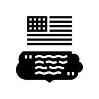 illustration vectorielle de l'icône de glyphe anglais américain vecteur